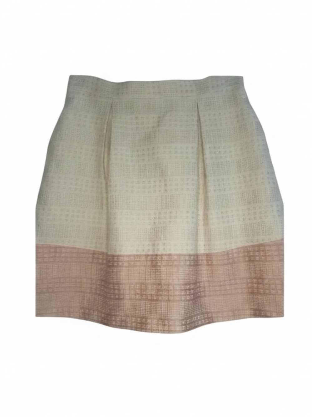 Antonio Melani High Waisted
Pleated A-Line Skirt Cream Pink
Textured Size 12